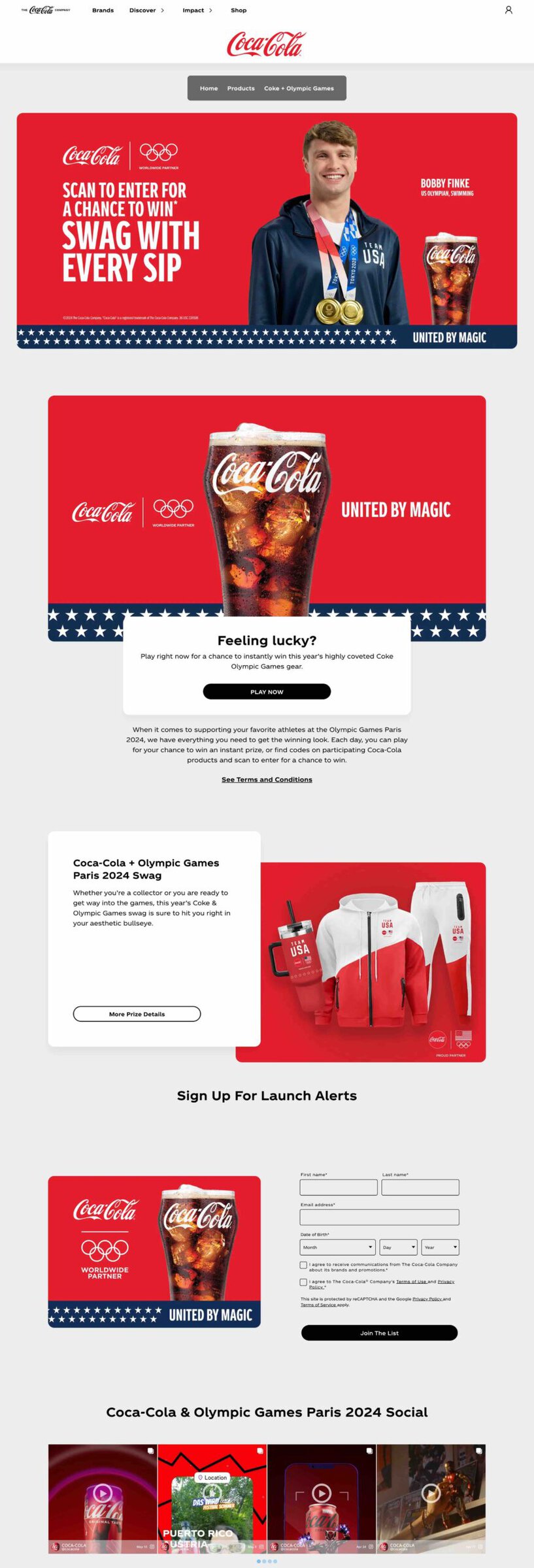 Coca-Cola Olympic Summer Games Paris Program 2024