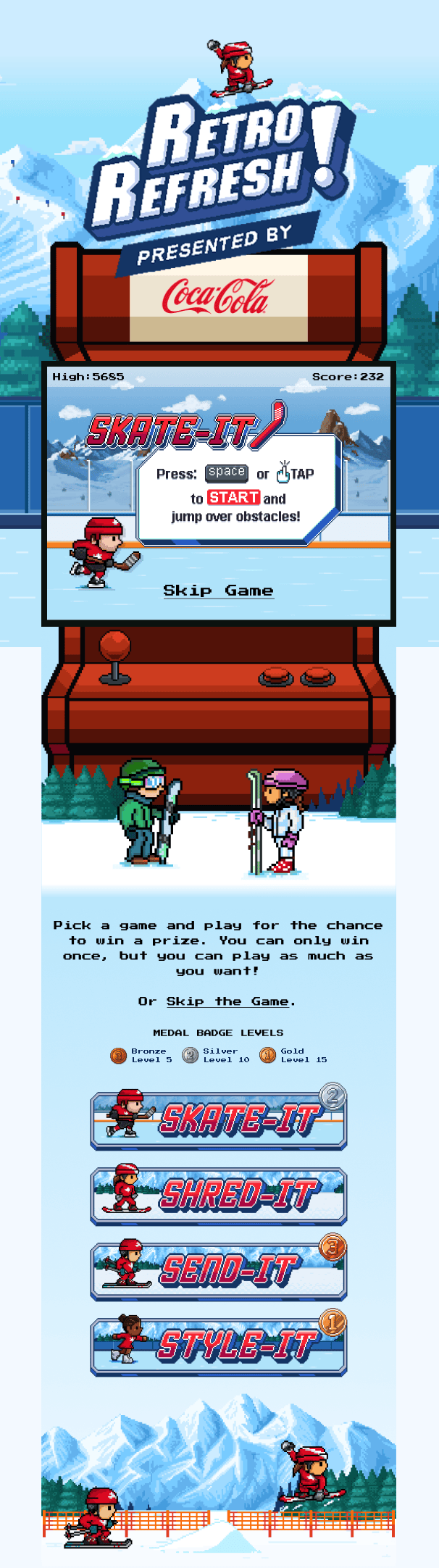 Coca-Cola + Olympic Winter Games Retro Refresh mobile