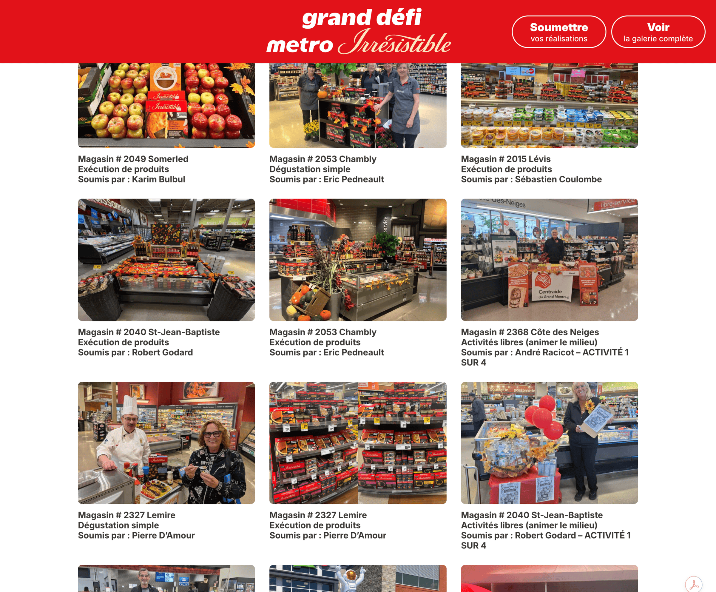 Metro defimetro website landing page