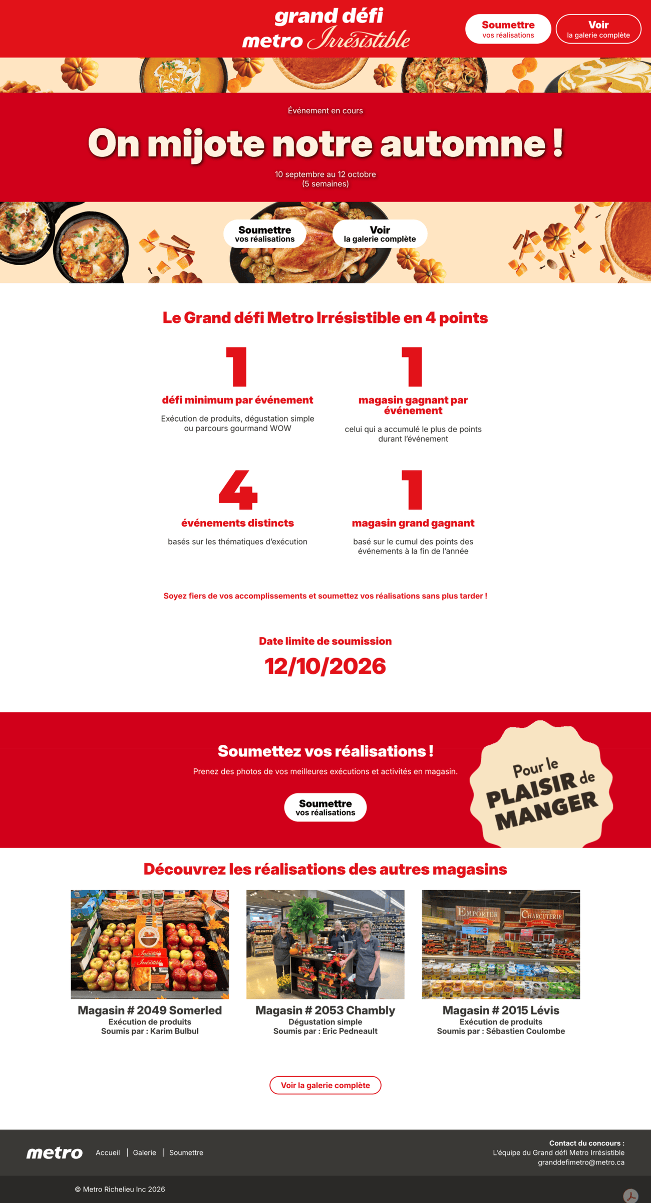 Metro defimetro website landing page